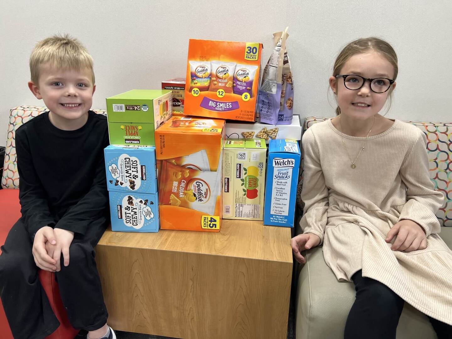 Filling the Snack Box at South Prairie Elementary