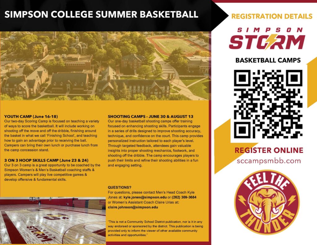 Simpson College Basketball Camps
