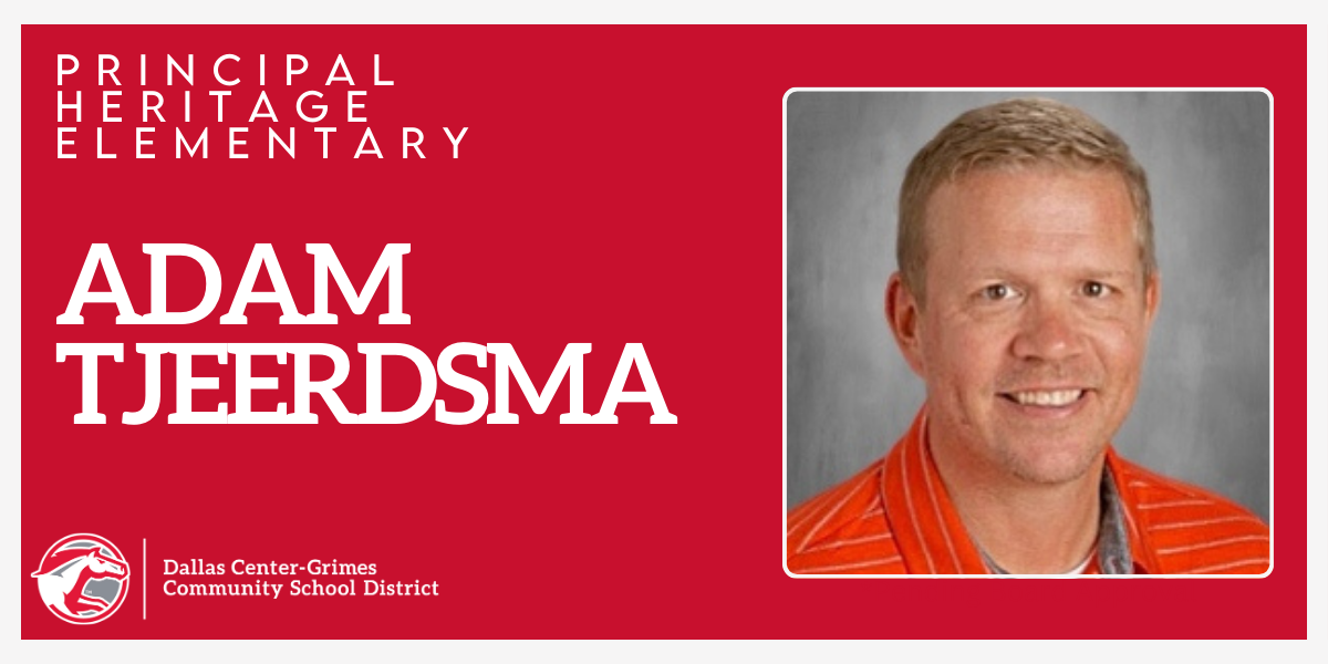Adam Tjeerdsma Named New Principal at Heritage Elementary