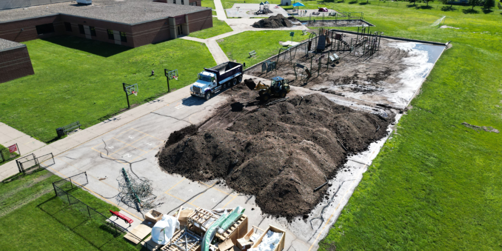 This is a photo of the construction project at North Ridge Elementary.