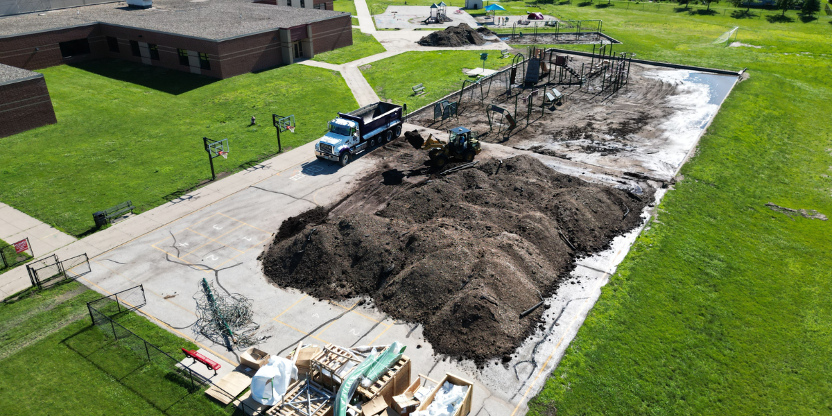 This is a photo of the construction project at North Ridge Elementary.