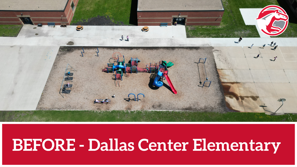 The playground at Dallas Center Elementary before the renovation.