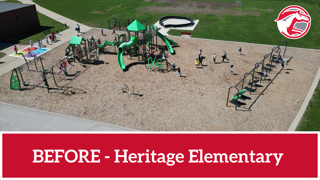 The playground at Heritaeg Elementary before the renovation.