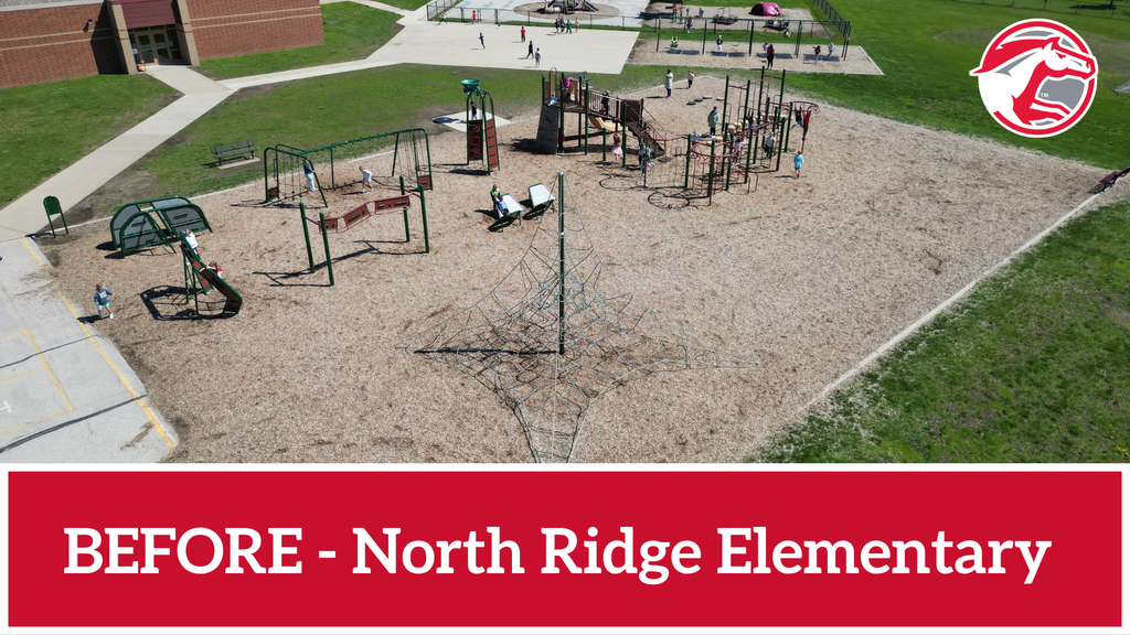 The playground at North Ridge Elementary before the renovation.