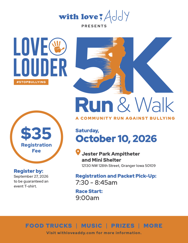 Love Louder 5K Run & Walk - October 10 at 9:00